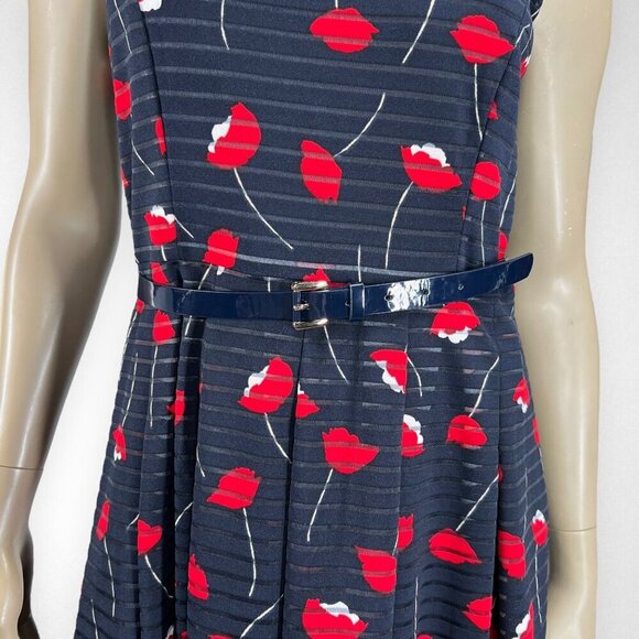 TOMMY HILFIGER‎ Printed Illusion-Stripe Dress 8 - Picture 6 of 11